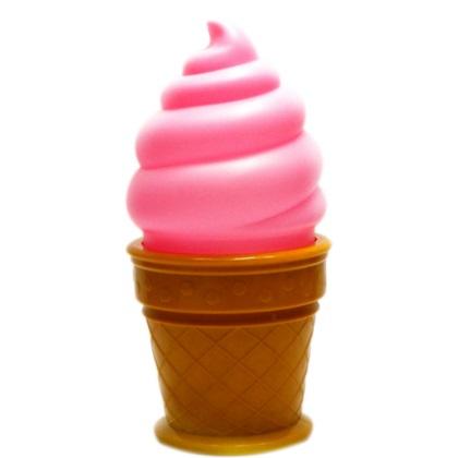 Led Night Light Ice Cream Lamp For Kids Children Cone Shaped Pink