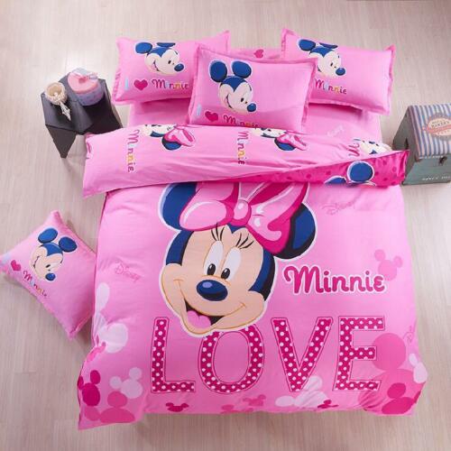 Minnie Mouse Bedding Set cartoon Kids Bed Clothes Covers