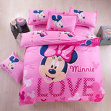 Minnie Mouse Bedding Set cartoon Kids Bed Clothes Covers